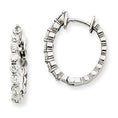 Load image into Gallery viewer, 14k Hinged Hoop Earring with Diamonds