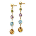Load image into Gallery viewer, 14k Blue Topaz - Peridot - Citrine - Amethyst Drop Earrings