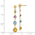 Load image into Gallery viewer, 14k Blue Topaz - Peridot - Citrine - Amethyst Drop Earrings