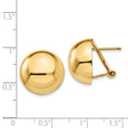 Load image into Gallery viewer, 14k Gold Polished Button Earrings