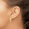 Load image into Gallery viewer, 14k Polished and Half Hoop Omega 7x18mm Earrings