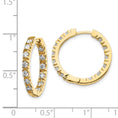 Load image into Gallery viewer, 14k Gold Diamond In/Out Hoop Hinged Earrings - VS2/SI1 (VS)