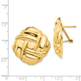 Load image into Gallery viewer, 14k Polished Woven Omega Earrings 27mm