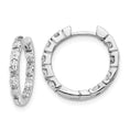 Load image into Gallery viewer, 14k Gold Diamond In/Out Hoop Hinged Earrings - VS2/SI1 (VS)
