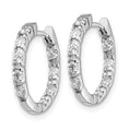 Load image into Gallery viewer, 14k Gold Diamond In/Out Hoop Hinged Earrings - VS2/SI1 (VS)