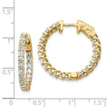 Load image into Gallery viewer, 14k White Gold and Diamond Hoop Earrings on white background