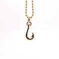 Load image into Gallery viewer, Fishing Hook Pendant 14k Gold - by Sabii Sports Jewelry®