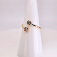 Load image into Gallery viewer, Round Natural Diamond Solitaire Bypass Ring in 14k Yellow Gold- by Sabii Jewelry®