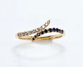 Load image into Gallery viewer, Sapphire & Diamond Bypass Ring – by Sabii Jewelry®