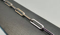 Load image into Gallery viewer, Paperclip Chain Bracelet 8" – 14k White Gold - 767