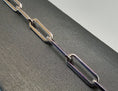 Load image into Gallery viewer, Paperclip Chain Bracelet 8" – 14k White Gold - 767