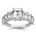 Load image into Gallery viewer, 5ct Emerald Cut Shared Prong Lab Grown Diamond Engagement Ring