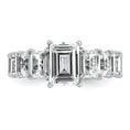Load image into Gallery viewer, 5ct Emerald Cut Shared Prong Lab Grown Diamond Engagement Ring