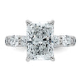 Load image into Gallery viewer, Radiant Center and Round Accents Lab Grown Diamond Engagement Ring