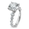 Load image into Gallery viewer, 5ct Round Center and Round Cut Accents Lab Grown Diamond Engagement Ring