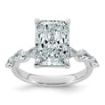 Load image into Gallery viewer, Radiant Cut with Pear Accents Certified Lab Grown Diamond Engagement Ring