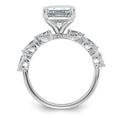 Load image into Gallery viewer, Radiant Cut with Pear Accents Certified Lab Grown Diamond Engagement Ring