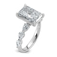 Load image into Gallery viewer, Radiant Cut with Pear Accents Certified Lab Grown Diamond Engagement Ring