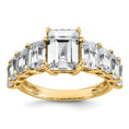 Load image into Gallery viewer, 5ct Emerald Cut Shared Prong Lab Grown Diamond Engagement Ring