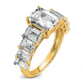 Load image into Gallery viewer, 5ct Emerald Cut Shared Prong Lab Grown Diamond Engagement Ring