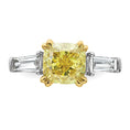 Load image into Gallery viewer, 4.36ct TW Two Tone Certified Lab Grown Cushion Diamond Engagement