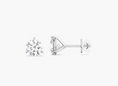 Load image into Gallery viewer, 14k gold lab grown diamond stud earrings with a 3 prong martini setting on a white background