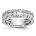 Load image into Gallery viewer, 1.5 carat Baguette/Round Diamond Wedding Band