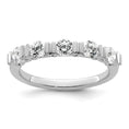 Load image into Gallery viewer, 5 Stone White Gold Diamond Tension Wedding Band
