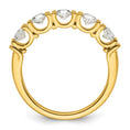 Load image into Gallery viewer, 5 Stone Yellow Gold Diamond Tension Wedding Band