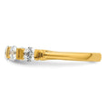 Load image into Gallery viewer, 5 Stone Yellow Gold Diamond Tension Wedding Band