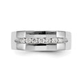 Load image into Gallery viewer, 14k Gold and Diamond Channel Wedding Band