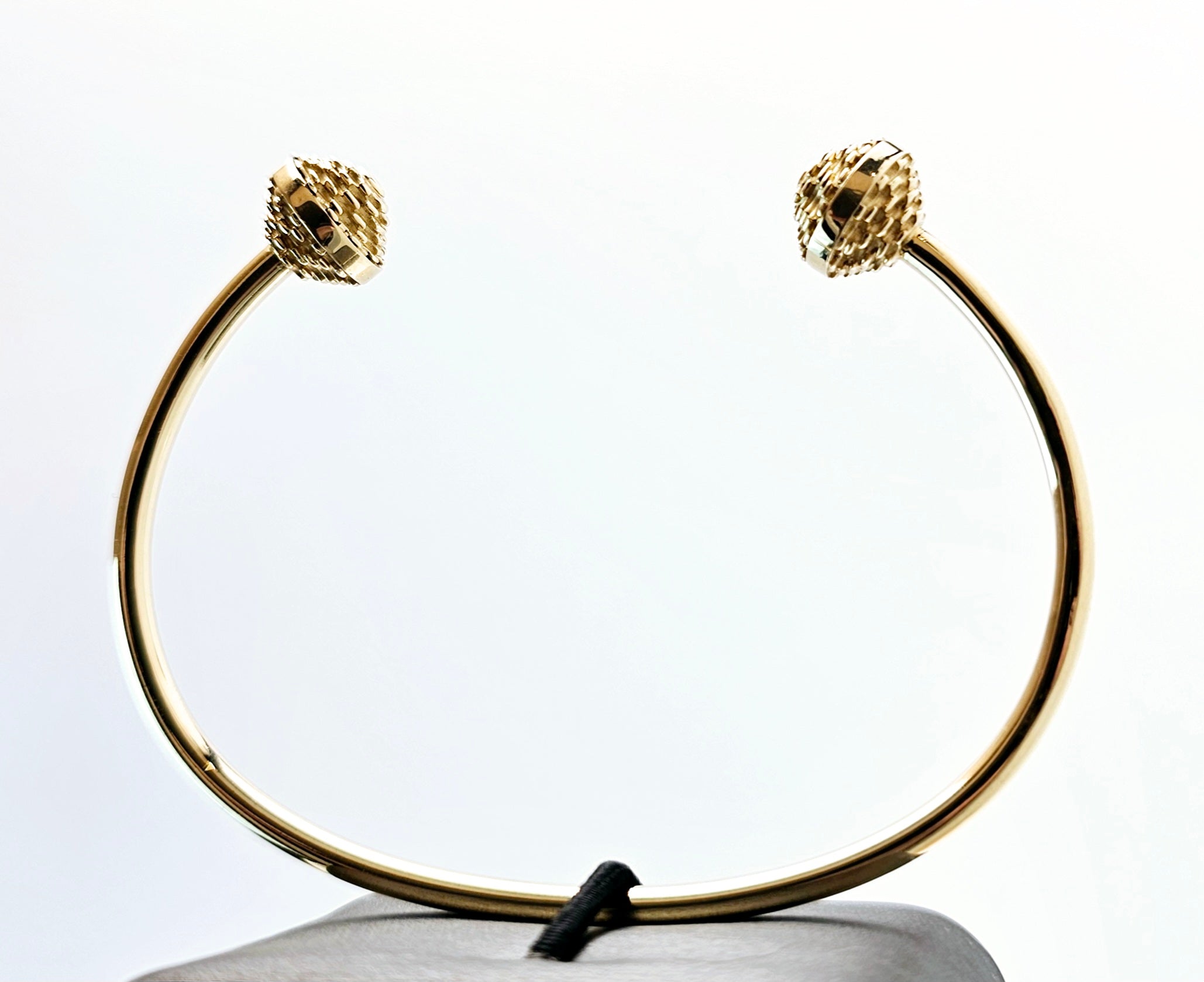 Gear Bangle in 14k Yellow Gold- by Sabii Sports Jewelry®