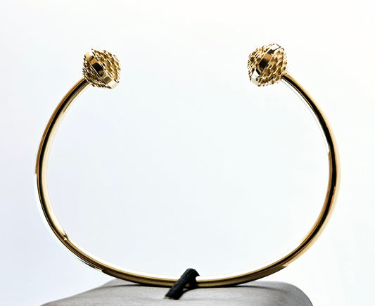 Gear Bangle in 14k Yellow Gold- by Sabii Sports Jewelry®