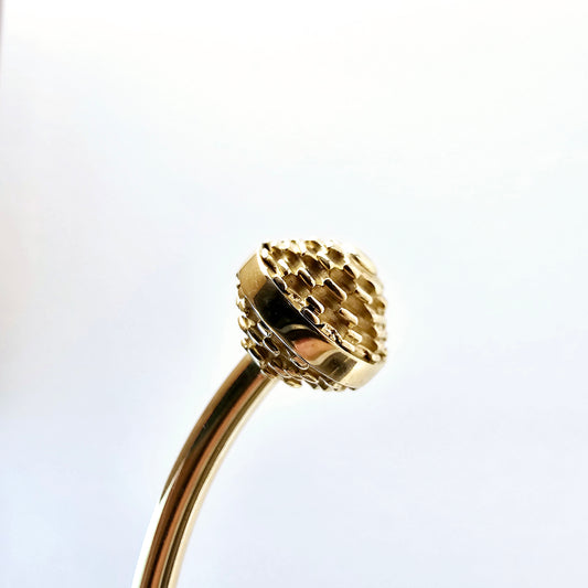Gear Bangle in 14k Yellow Gold- by Sabii Sports Jewelry®