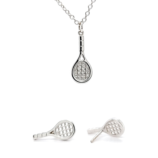 The Un-Matched Racket Pendant with Diamonds - by Sabii Sports Jewelry®