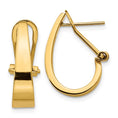 Load image into Gallery viewer, 14k Polished and Tapered J-Hoop Omega 5x18mm Earrings
