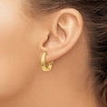Load image into Gallery viewer, 14k Polished and Tapered J-Hoop Omega 5x18mm Earrings
