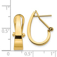 Load image into Gallery viewer, 14k Polished and Tapered J-Hoop Omega 5x18mm Earrings
