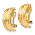 Load image into Gallery viewer, 14k Polished and Half Hoop Omega 7x18mm Earrings
