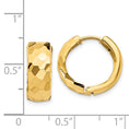 Load image into Gallery viewer, 14k Round Polished Faceted Hinged Earrings 6mm
