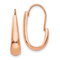 Load image into Gallery viewer, 14k Polished and Tapered J-Hoop Omega 5x8mm Earrings
