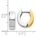 Load image into Gallery viewer, 14k Two-Tone Hinged Hoop Polished Earrings

