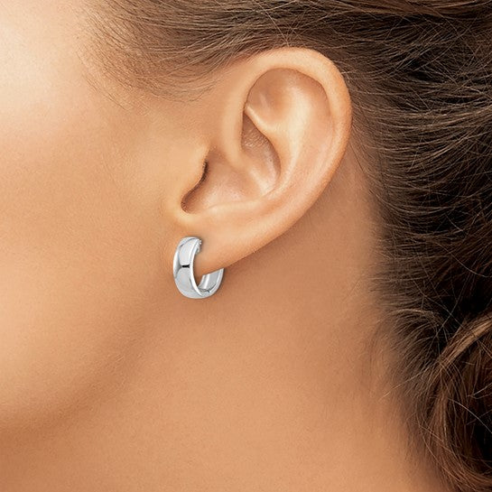 14k Round Hoop Hinged Earrings 5mm