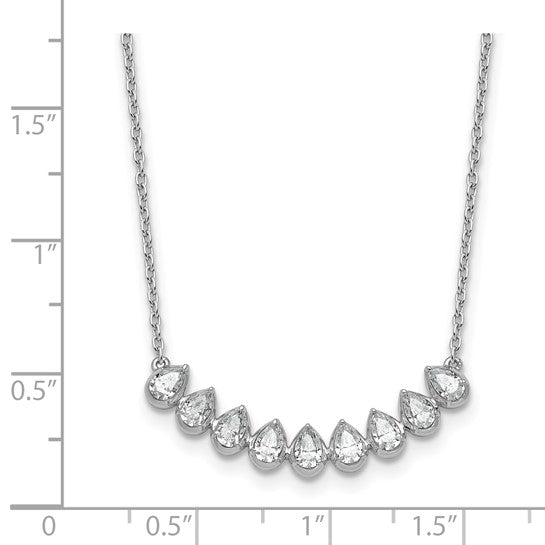 Diamond Bar Necklace Lab Grown VS+ F+ 14k