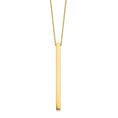 Load image into Gallery viewer, Polished Vertical Gold Cross Bar Necklace 14k
