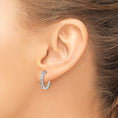 Load image into Gallery viewer, 14k Gold Diamond In/Out Hoop Hinged Earrings - VS2/SI1 (VS)
