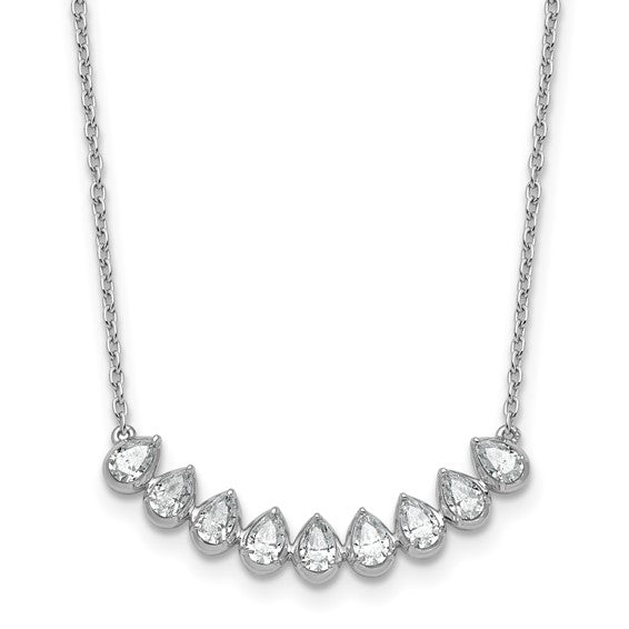 Diamond Bar Necklace Lab Grown VS+ F+ 14k