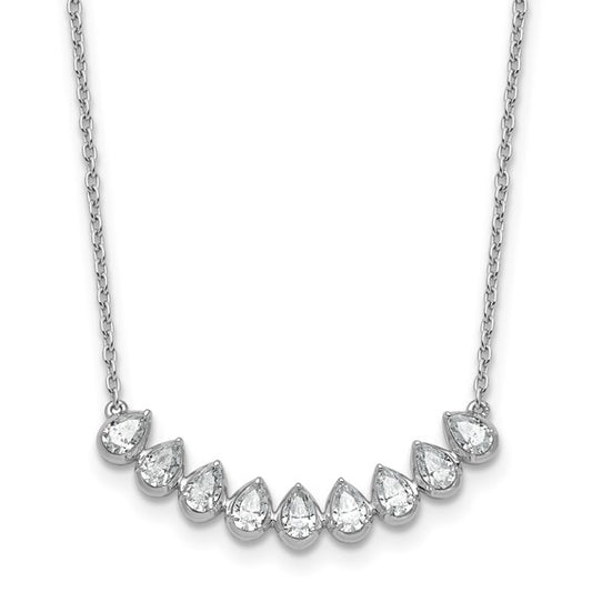 Diamond Bar Necklace Lab Grown VS+ F+ 14k