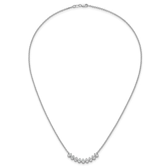 Diamond Bar Necklace Lab Grown VS+ F+ 14k