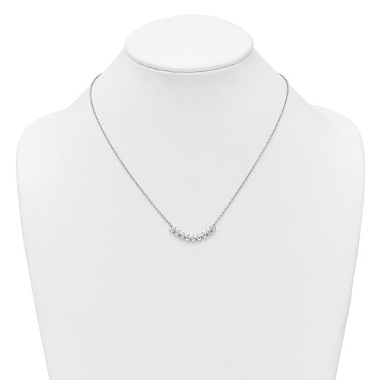 Diamond Bar Necklace Lab Grown VS+ F+ 14k